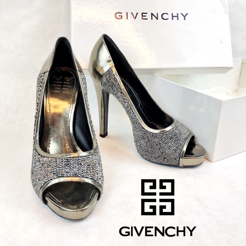 GIVENCHY | Calf Leather Sparkly High Heeled Shoes